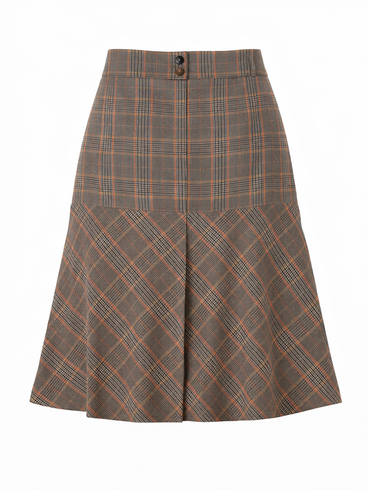 Spódnica Midi Glen Plaid — Cristina Gavioli