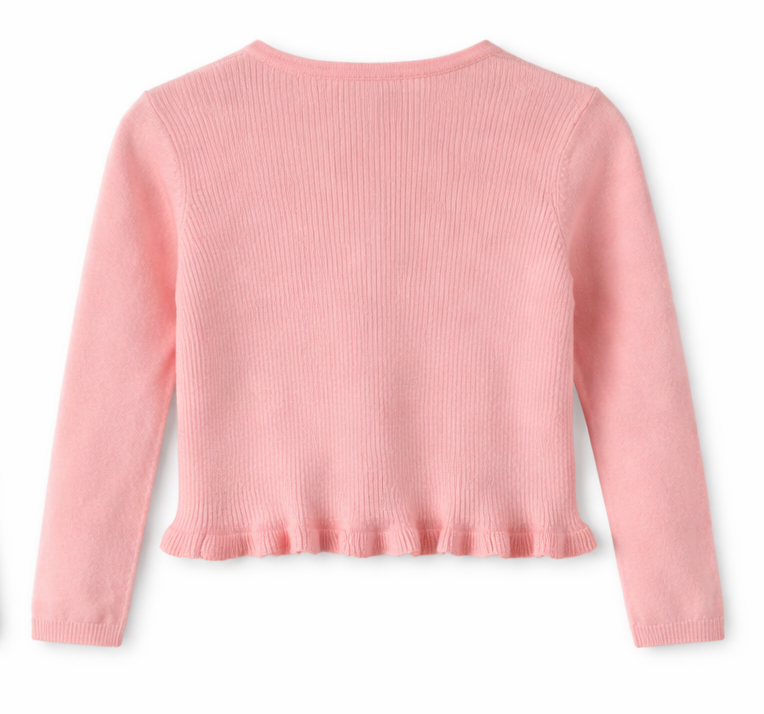 Kardigan dziewczęcy – róż z falbanką Mayoral 4331