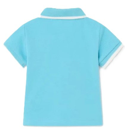 Blue baby polo shirt with white stripes for boys Mayoral 190