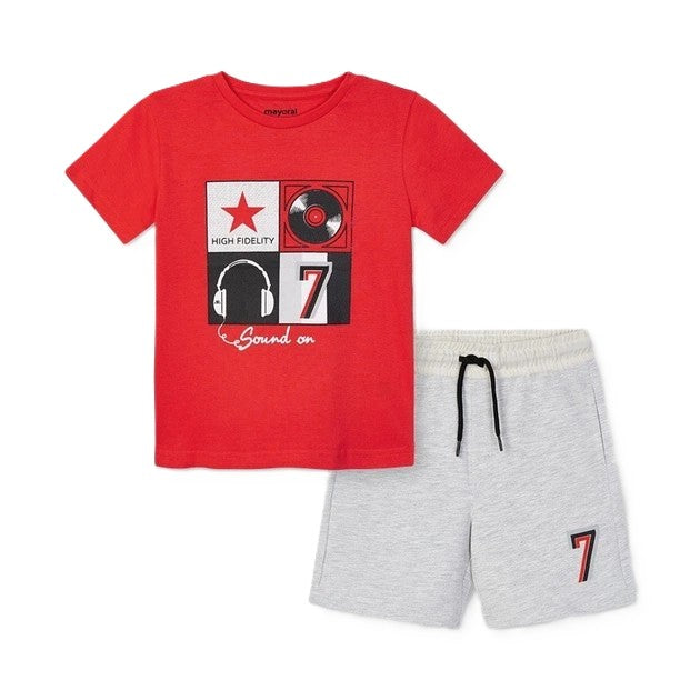 Komplet T-shirt + Spodenki „Sound On" Mayoral 3646