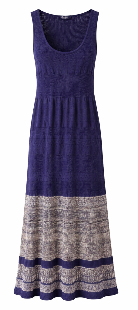 Sukienka Maxi Dzianinowa Navy Boho — Bariloche