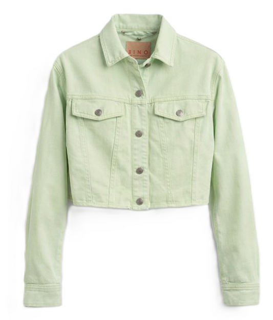 Kurtka Jeansowa Cropped Mint — Rino&Pelle