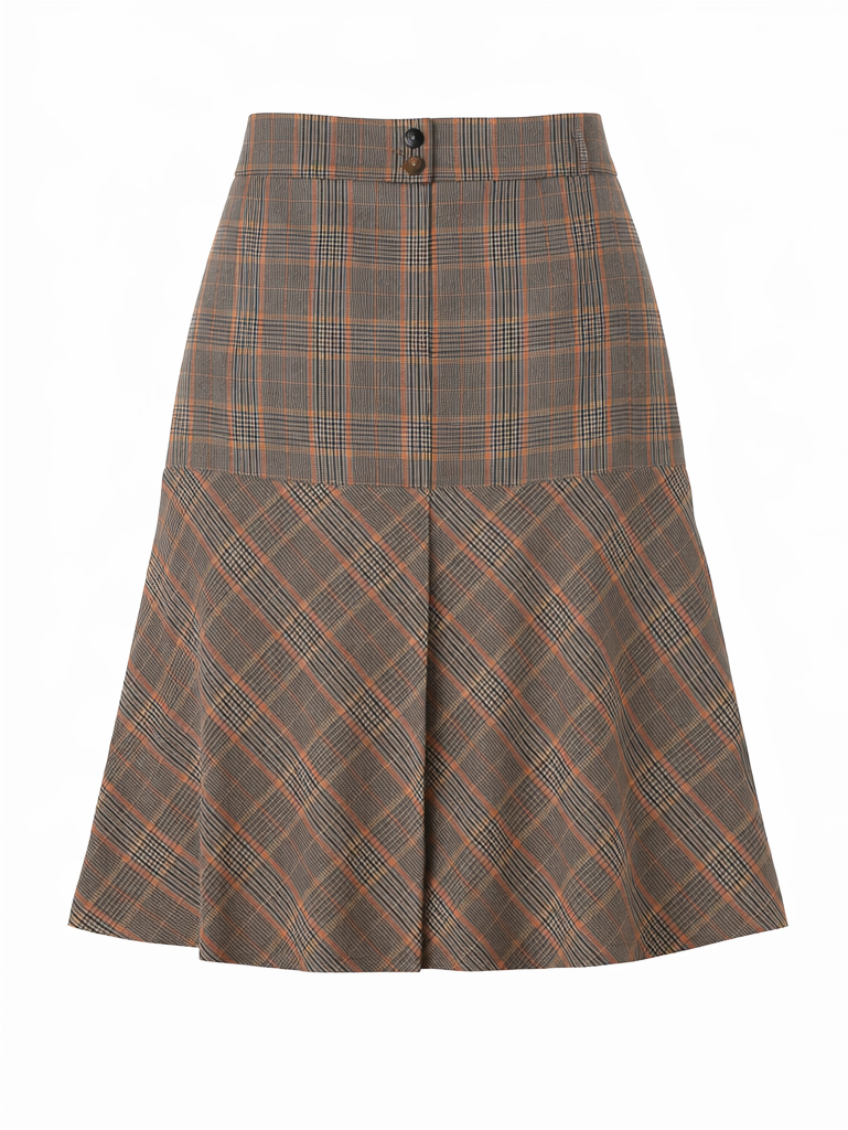 Spódnica Midi Glen Plaid — Cristina Gavioli
