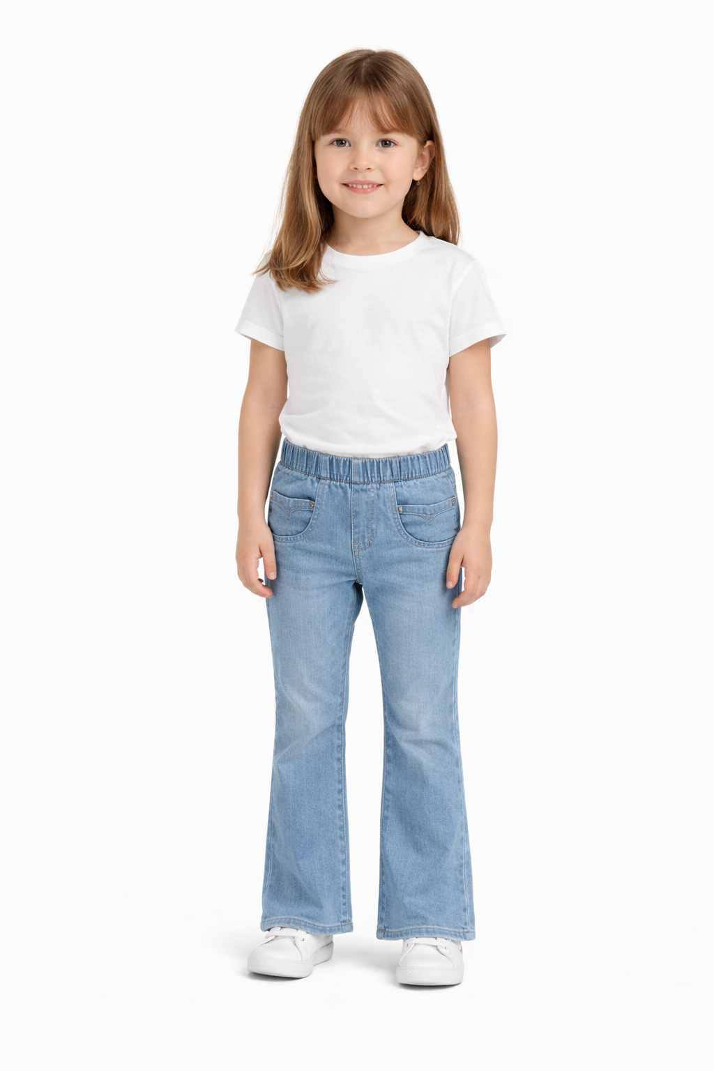 Spodnie dzwony dziewczęce – jasny denim Mayoral 3537