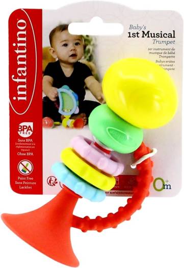 Gryzaczek, grzechotka, trąbka Muzyczna Baby's 1st Musical Trumpet Infantino